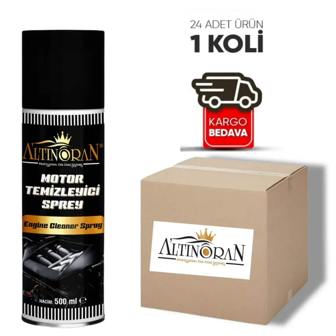  Adet Altınoran Susuz Motor Temizleme Spreyi 500ml 24 Adet