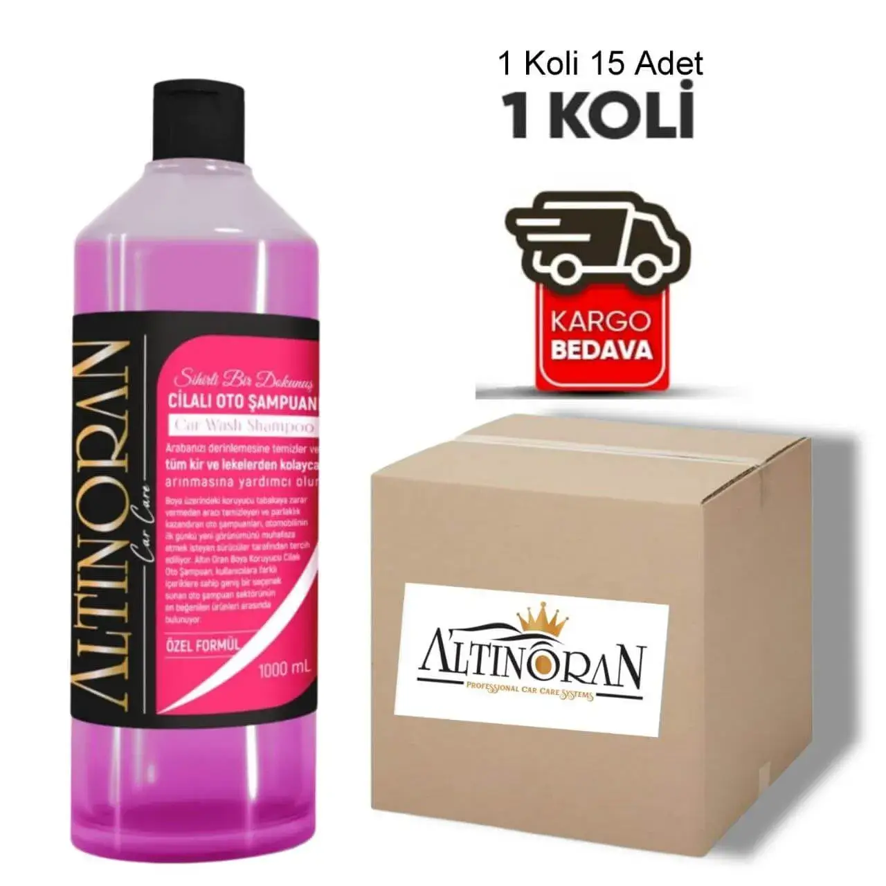 Altın oran cilalı oto şampuanı 1000 ML 15 Adet