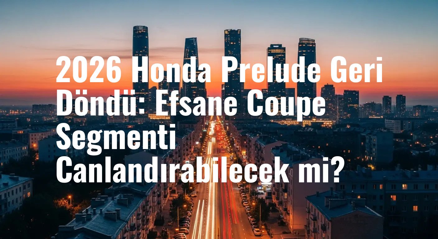 2026 Honda Prelude Geri Döndü: Efsane Coupe Segmenti Canlandırabilecek mi?