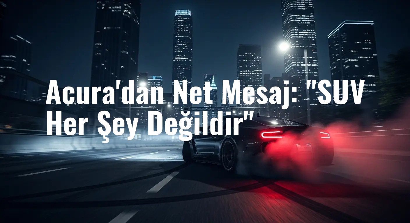 Acura Spor Otomobil Tutkunlarını Sevindirdi: "SUV Her Şey Değildir"
