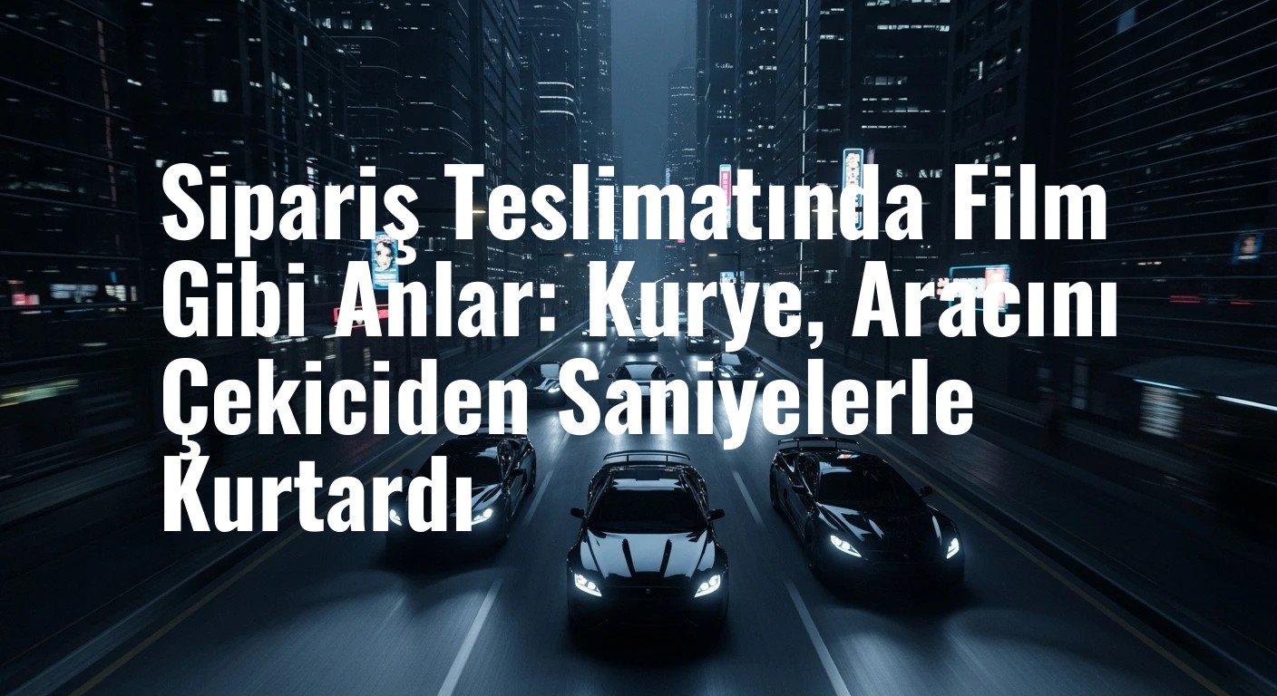 Viral Olan O Anlar: Sipariş Teslimatındaki Kuryenin Haciz Kamyonundan Nefes Kesen Kaçışı