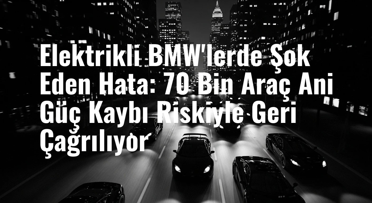 Elektrikli BMW'lerde Şok Eden Hata: 70 Bin Araç Ani Güç Kaybı Riskiyle Geri Çağrılıyor