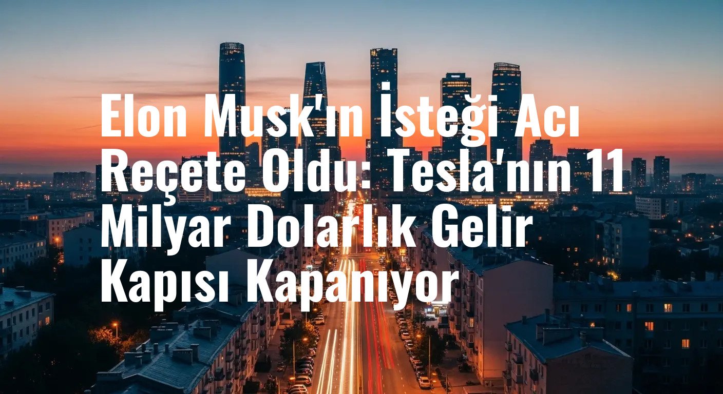 Elon Musk'ın İsteği Acı Reçete Oldu: Tesla'nın 11 Milyar Dolarlık Gelir Kapısı Kapanıyor