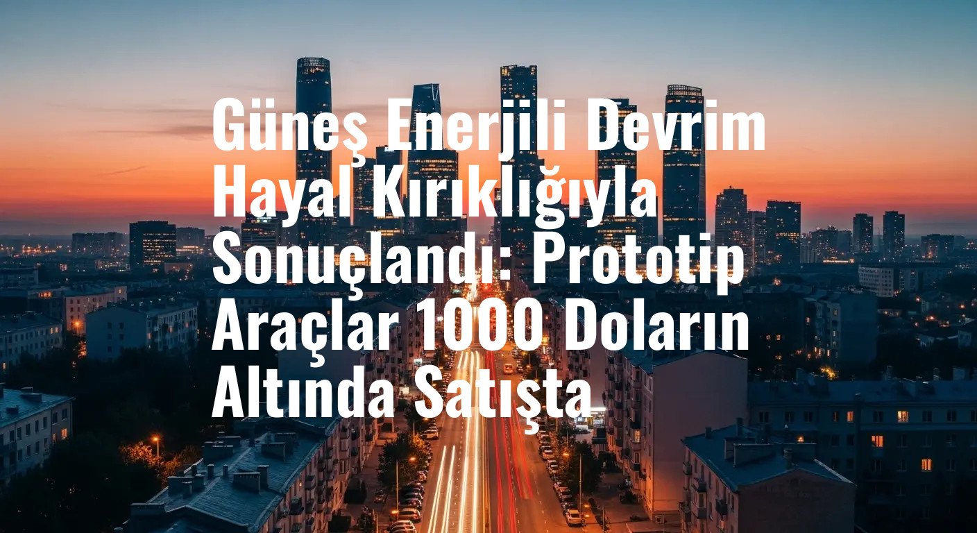 Bir Zamanların Devrimsel Güneş Enerjili Otomobili Sion, İflas Sonrası Yok Fiyatına Satılıyor