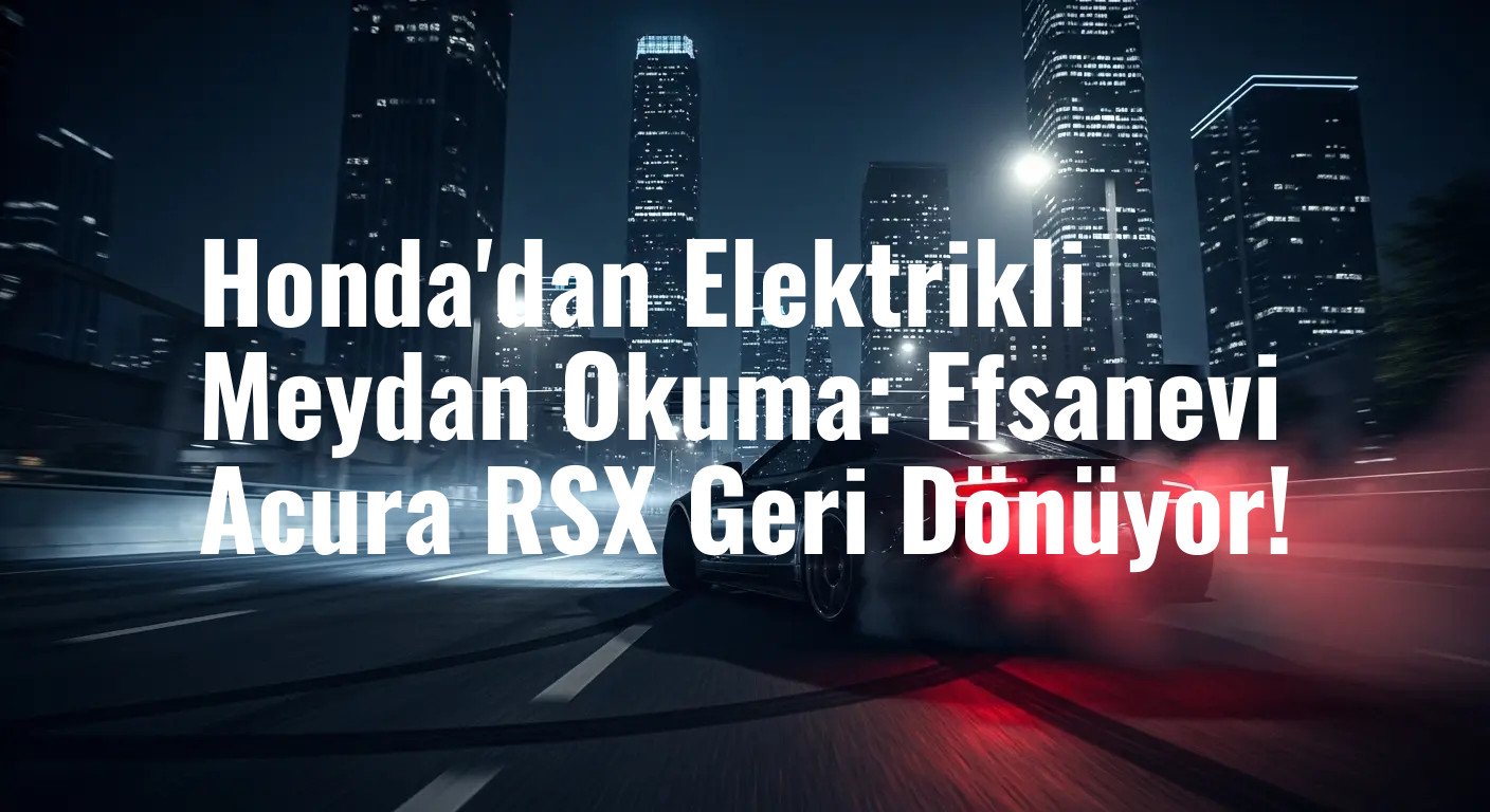 Honda'dan Elektrikli Meydan Okuma: Efsanevi Acura RSX Geri Dönüyor!