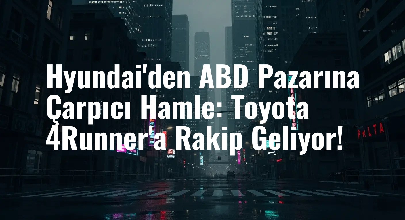 Hyundai'den ABD Pazarına Çarpıcı Hamle: Toyota 4Runner'a Rakip Geliyor!