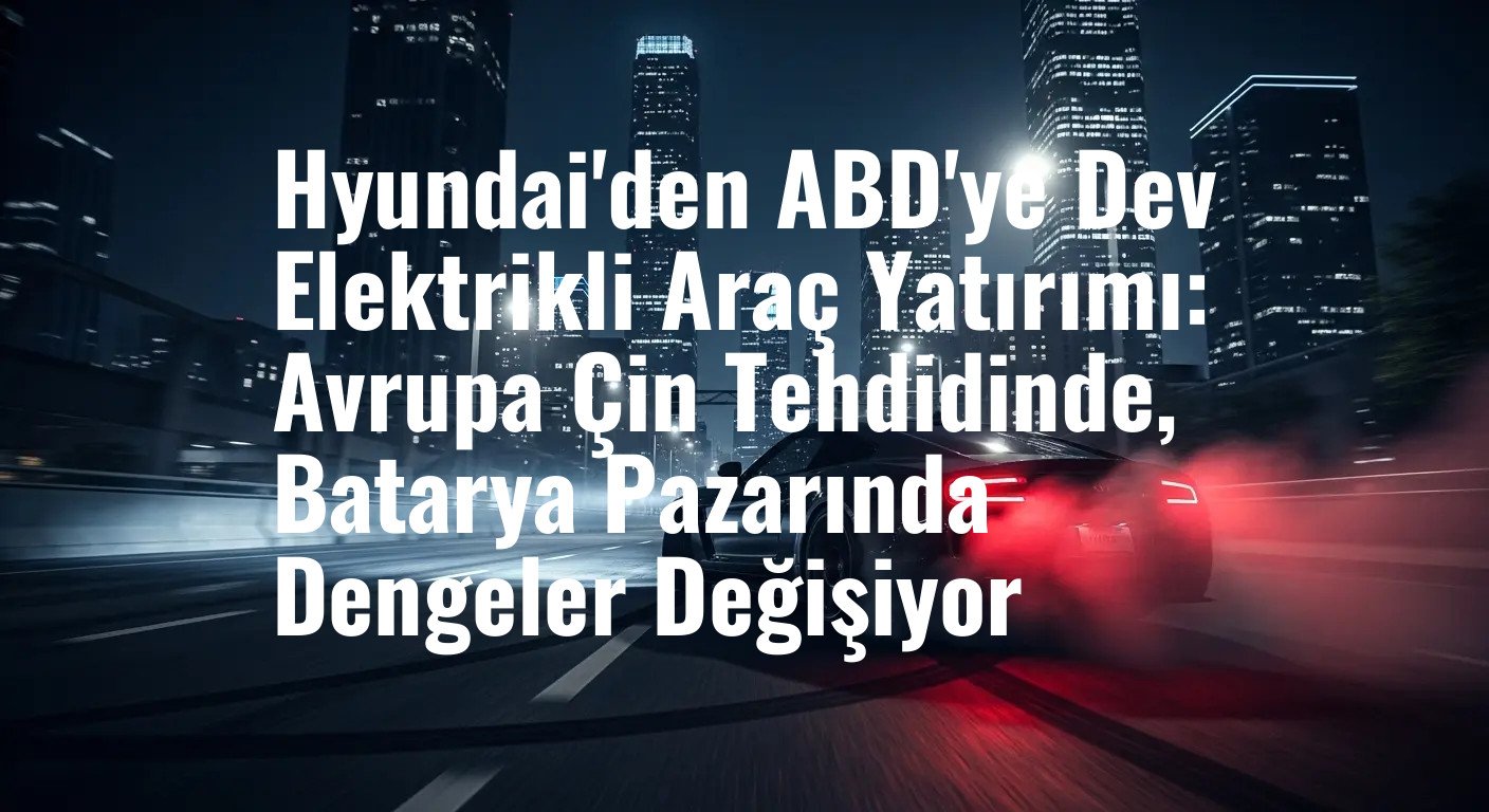 Hyundai'den ABD'ye Dev Elektrikli Araç Yatırımı: Avrupa Çin Tehdidinde, Batarya Pazarında Dengeler Değişiyor