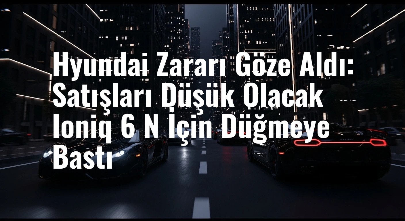 Hyundai Zararı Göze Aldı: Satışları Düşük Olacak Ioniq 6 N İçin Düğmeye Bastı