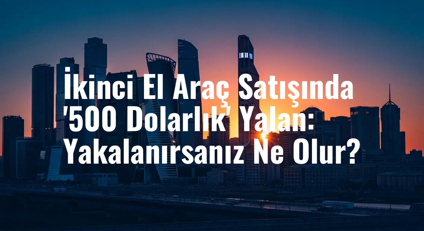 İkinci El Araç Satışında '500 Dolarlık' Yalan: Yakalanırsanız Ne Olur?
