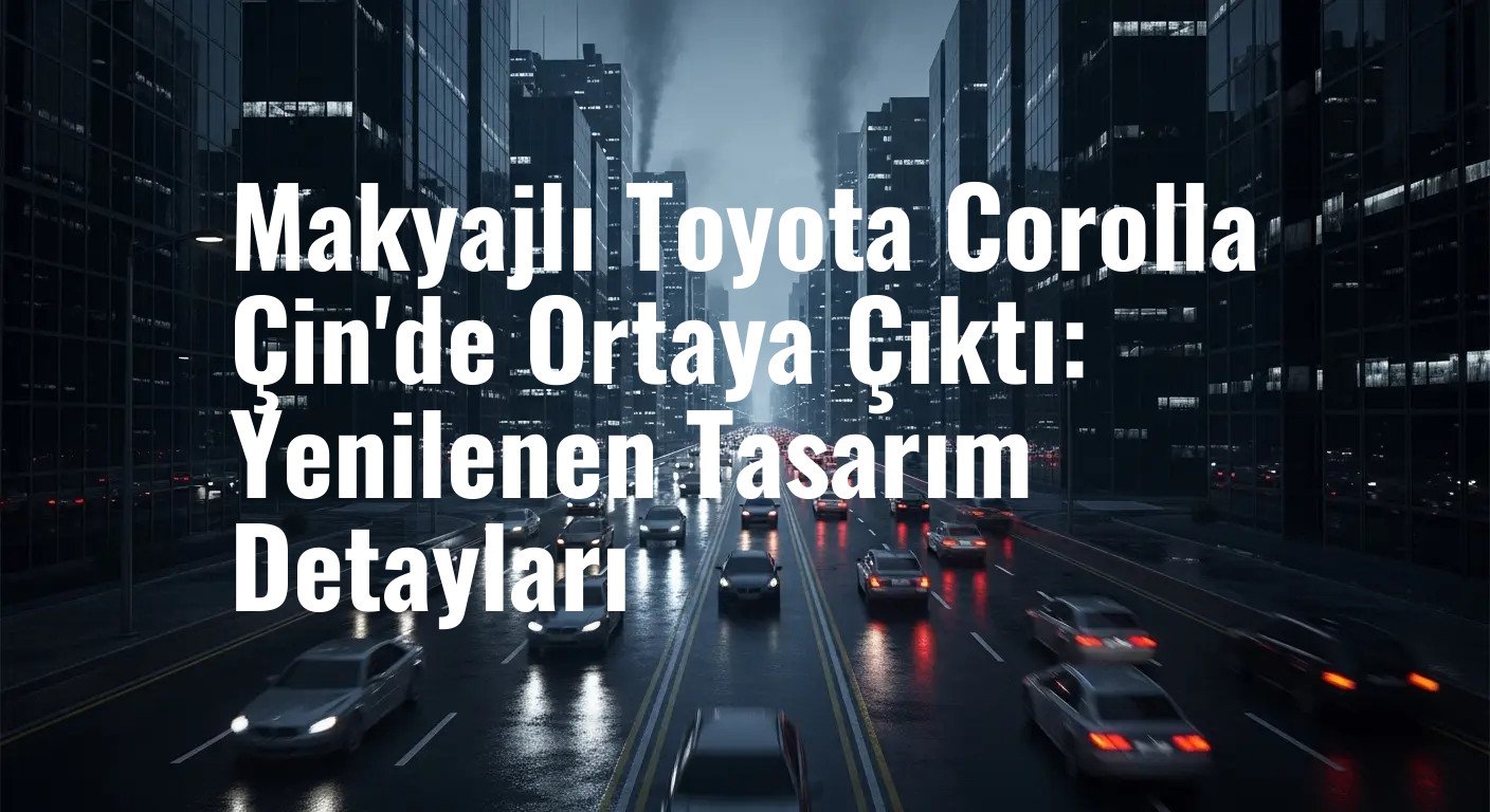 Makyajlı Toyota Corolla Çin'de Ortaya Çıktı: Yenilenen Tasarım Detayları