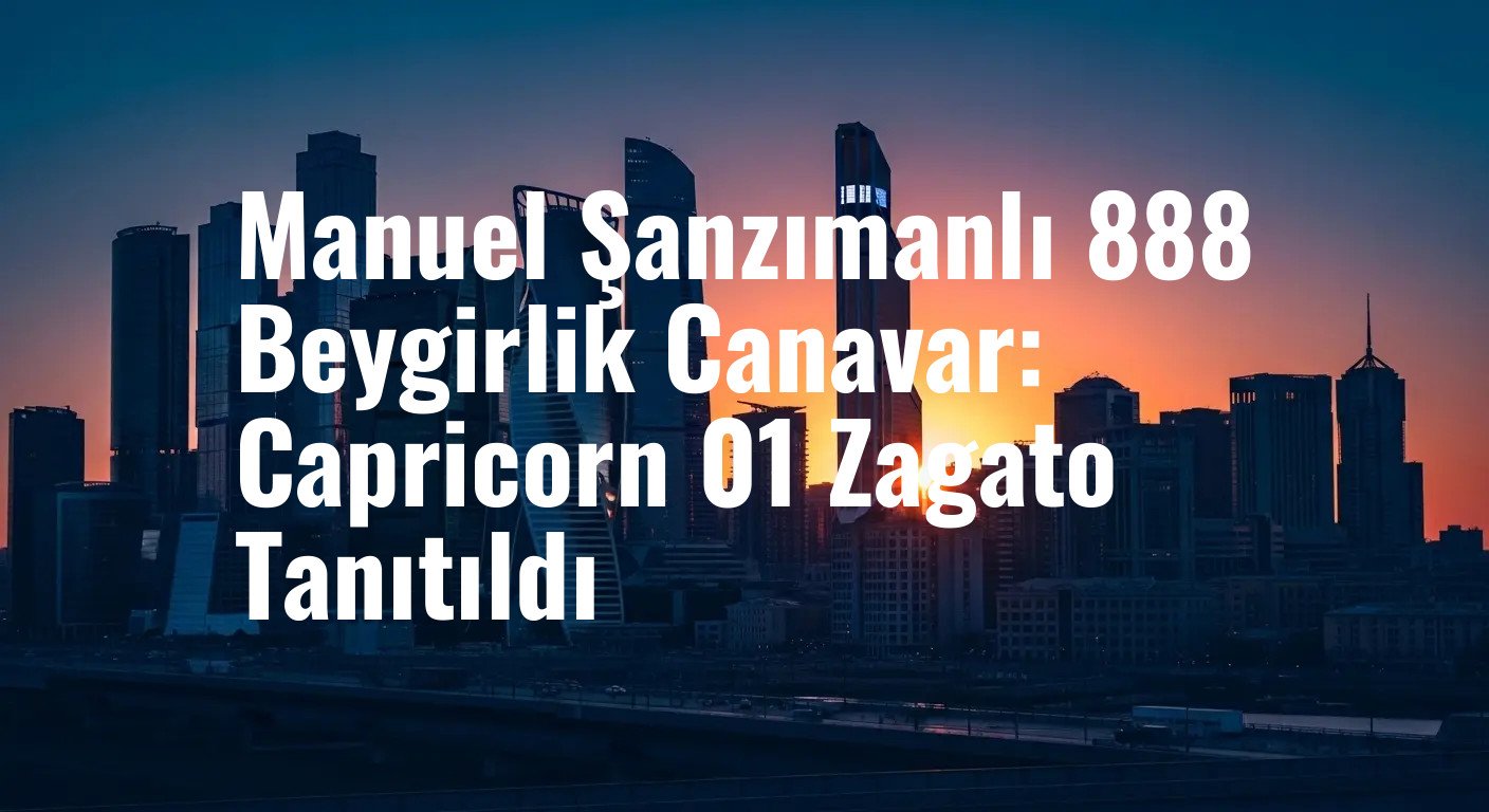 Manuel Şanzımanlı 888 Beygirlik Canavar: Capricorn 01 Zagato Tanıtıldı