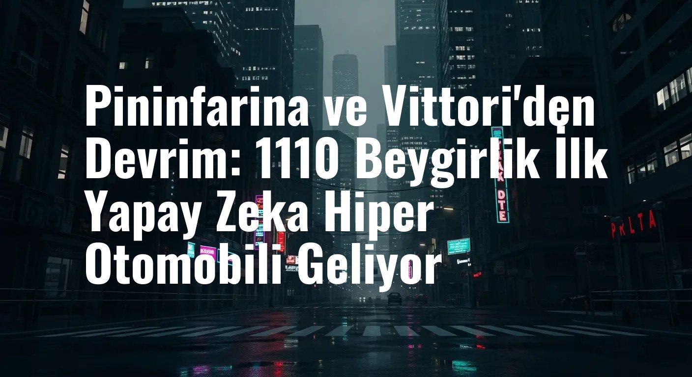 Pininfarina ve Vittori'den Devrim: 1110 Beygirlik İlk Yapay Zeka Hiper Otomobili Geliyor
