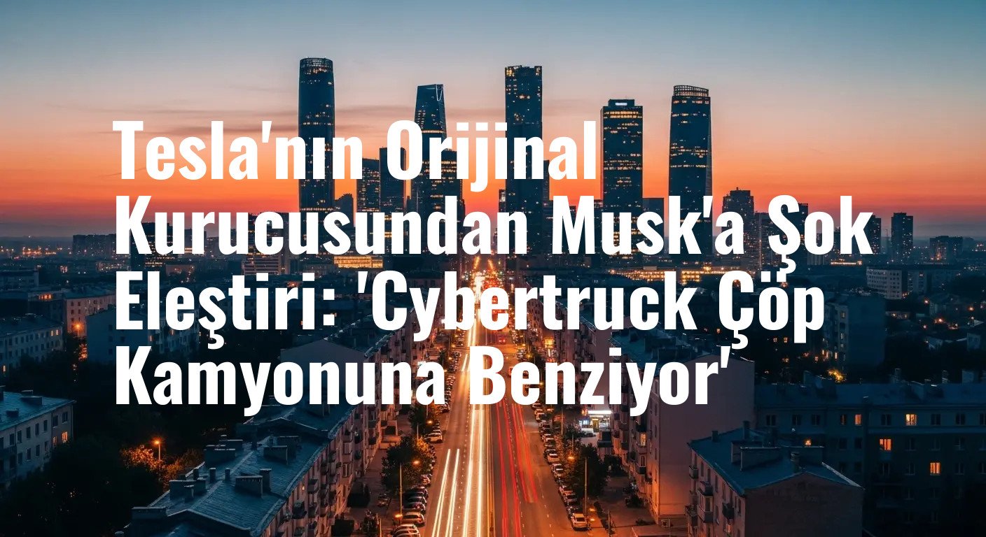 Tesla'nın Orijinal Kurucusundan Musk'a Şok Eleştiri: 'Cybertruck Çöp Kamyonuna Benziyor'