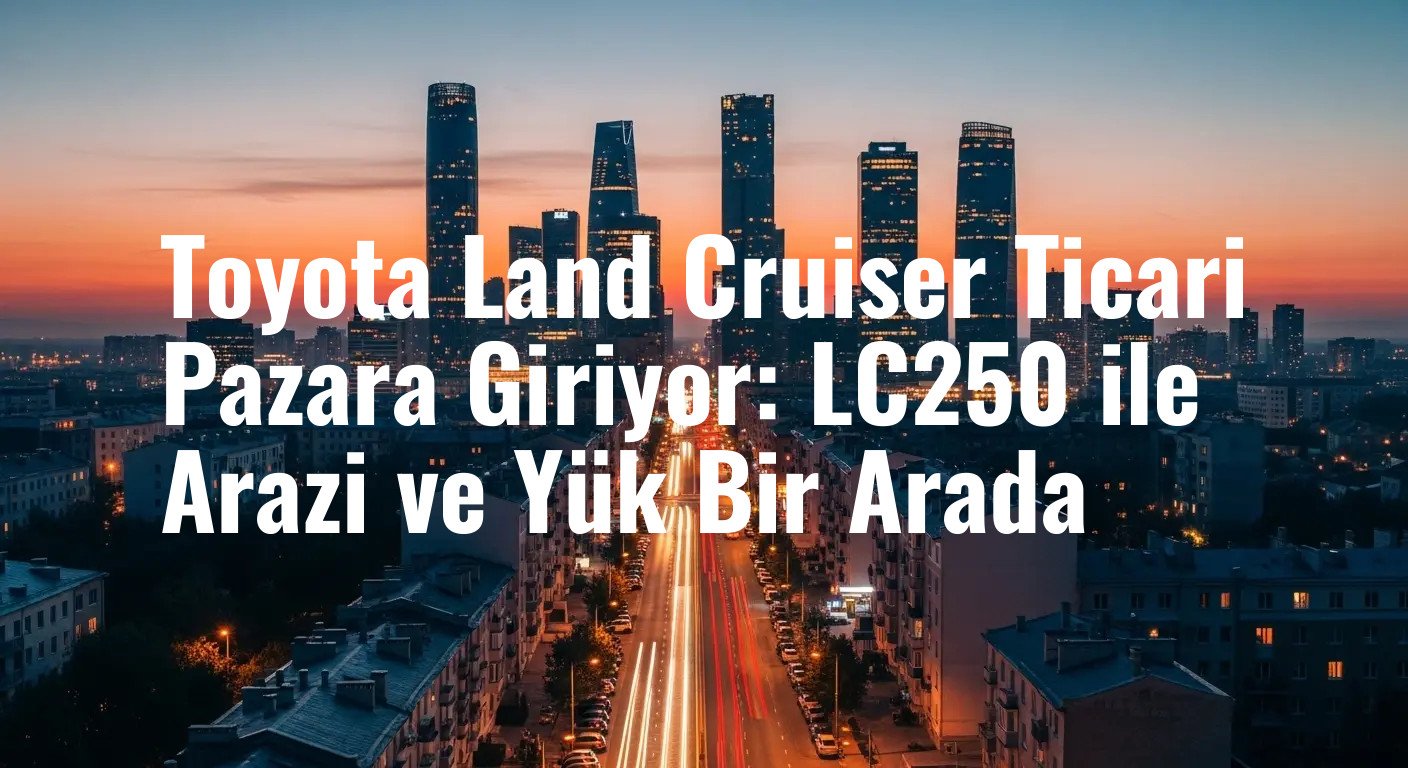 Toyota Land Cruiser Ticari Pazara Giriyor: LC250 ile Arazi ve Yük Bir Arada