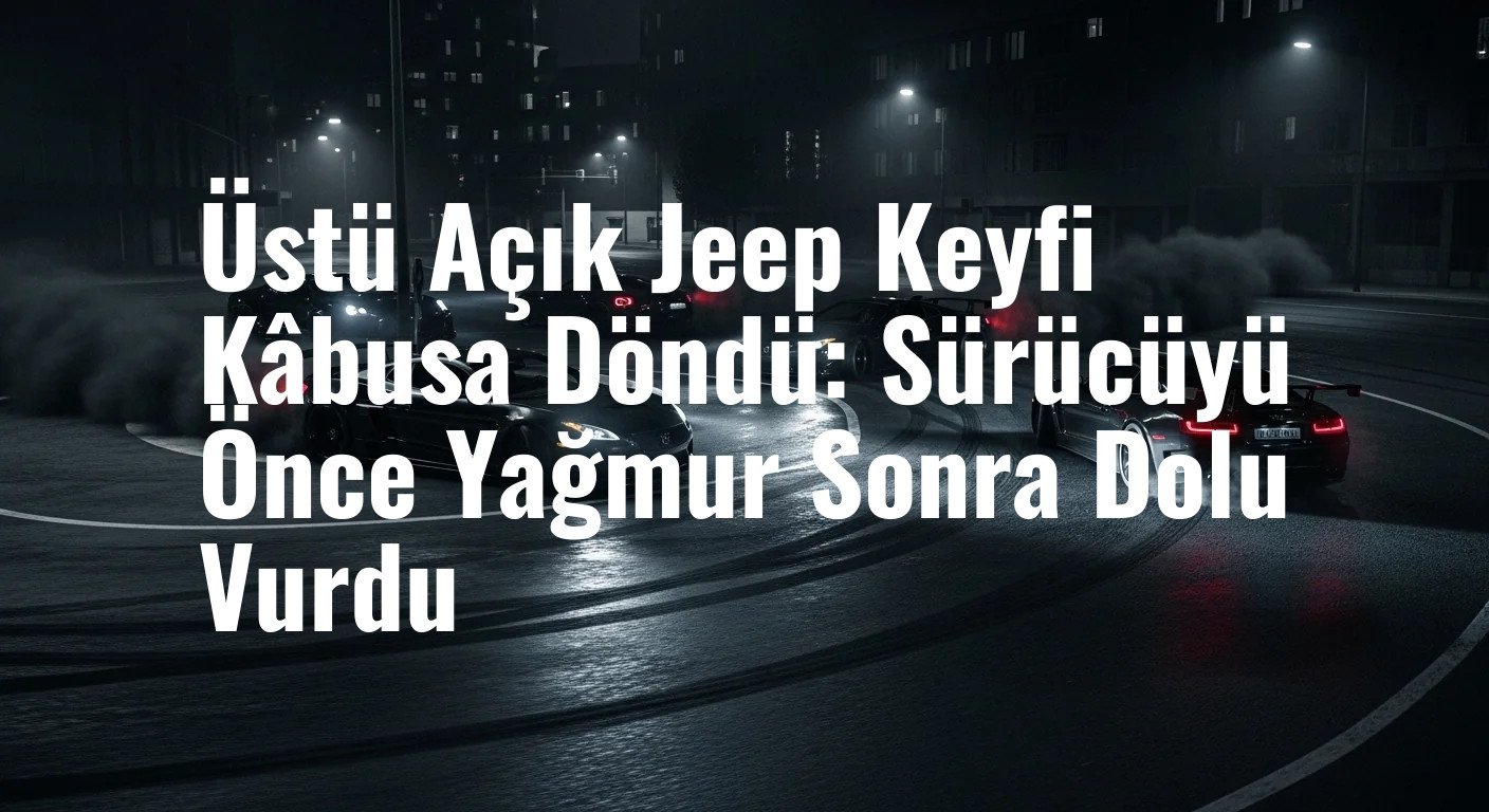 Jeep Macerası Dolu Yağışıyla Kâbusa Dönüştü: Sürücünün Çaresiz Anları Viral Oldu