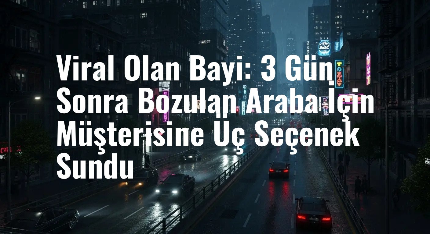 Viral Olan Bayi: 3 Gün Sonra Bozulan Araba İçin Müşterisine Üç Seçenek Sundu
