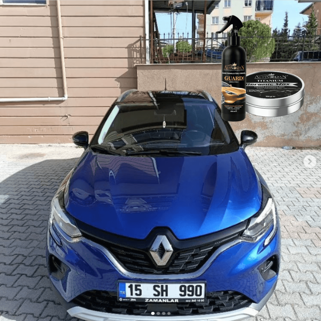 Altın Oran Titanium Seramik Wax ve Guard auto hızlı cila ile parlayan araç yüzeyi