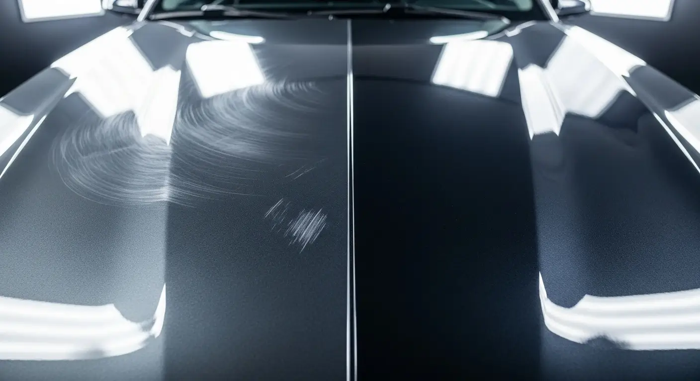 Kılcal ve derin araç çiziklerini giderme öncesi ve sonrası