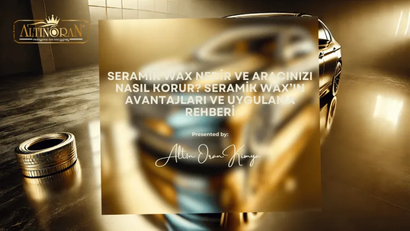 Carnauba wax kutusu, aplikatör ped ve mikrofiber bez ile araç boya bakımı