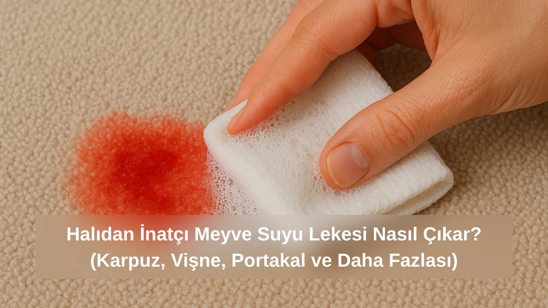 Halıdan İnatçı Meyve Suyu Lekesi Nasıl Çıkar? (Karpuz, Vişne, Portakal)