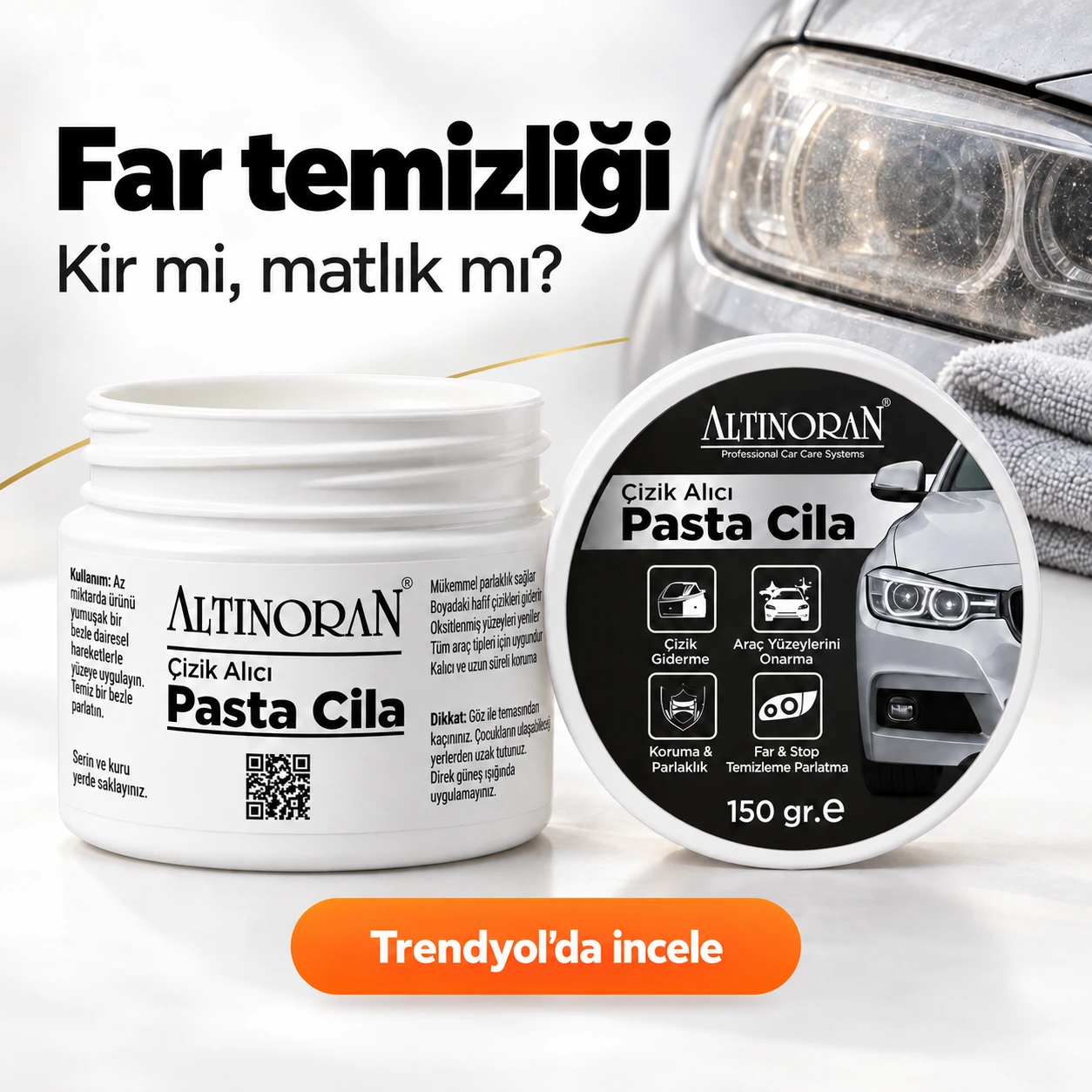 Far temizliği — Altınoran Pasta Cila 150 g, Trendyol