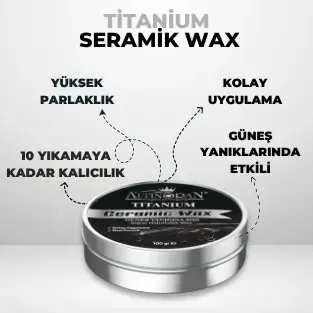 Altınoran Titanium Seramik Wax özellikleri:Yüksek parlaklık, kolay uygulama, 10 yıkamaya kadar kalıcılık,güneş yanıklarında etkili.