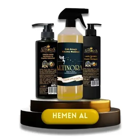 Altın oran Leke Çıkarıcı 1000 ML + Altın Oran Lastik Parlatıcı ve Pilastik Restöre Edici 200 ML + Altın oran Torpido bakım solisyonu ve Plastik yenileyici 200 ML